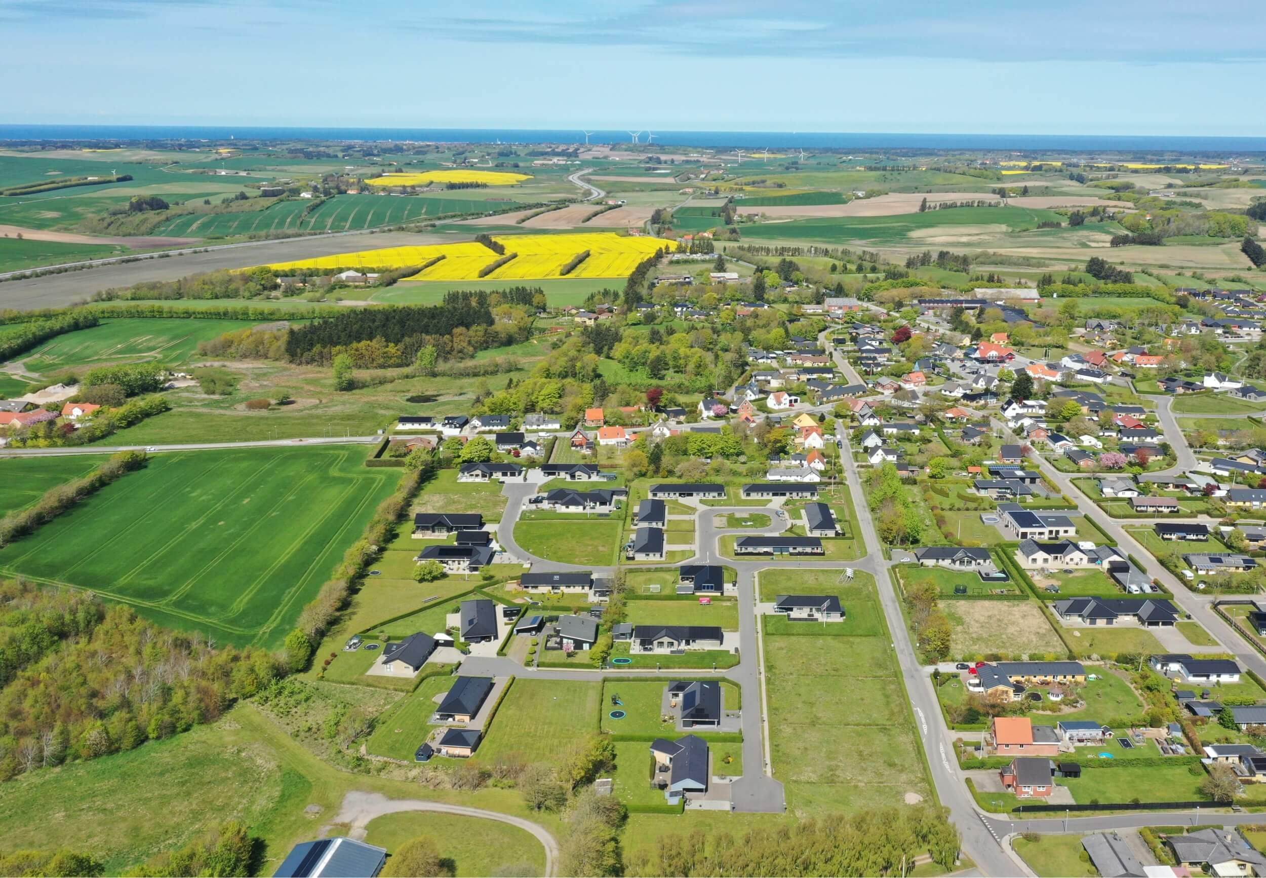 Luftfoto af Gedemålet byggegrunde